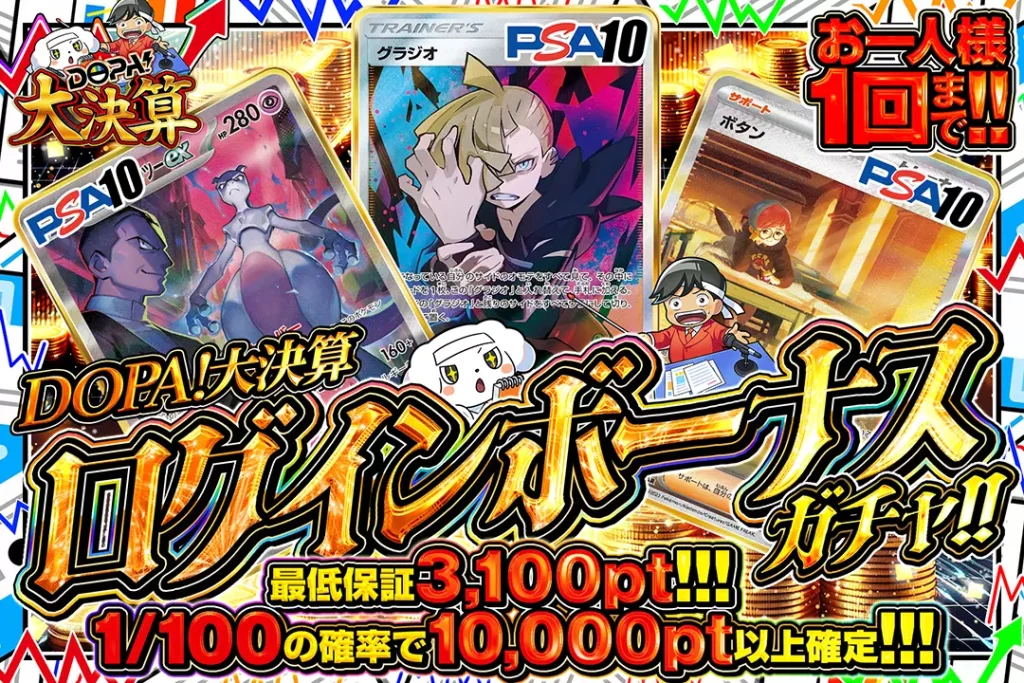 DOPA！大決算「ログインボーナスガチャ!!（一口3,000pt）」