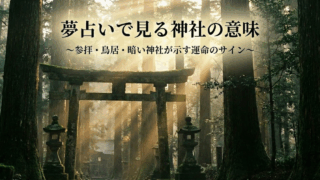 夢占いで見る神社の意味〜参拝・鳥居・暗い神社が示す運命のサイン〜