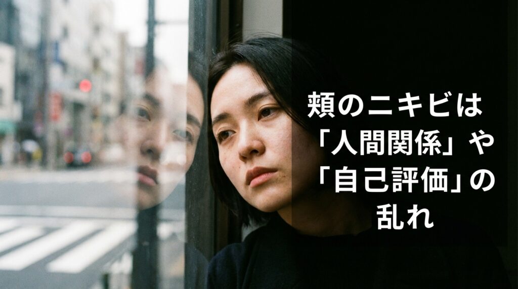 頬のニキビは「人間関係」や「自己評価」の乱れ