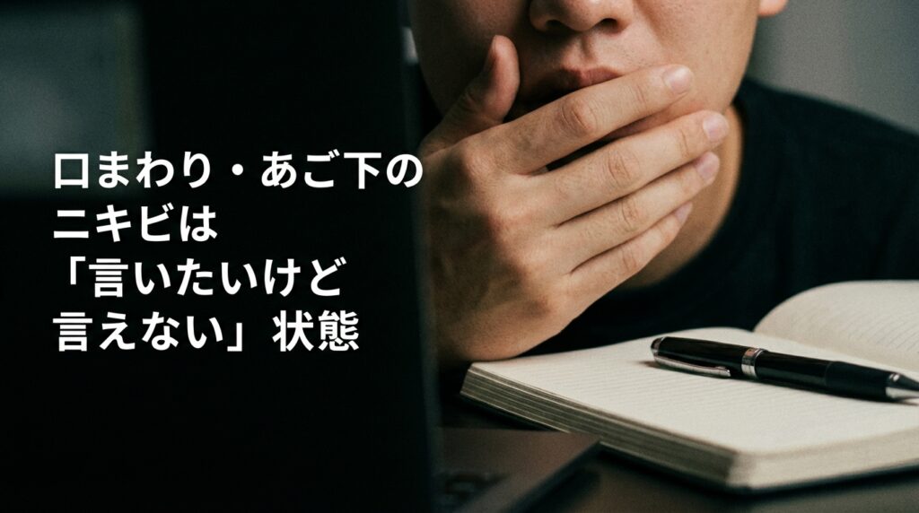 口まわり・あご下のニキビは「言いたいけど言えない」状態