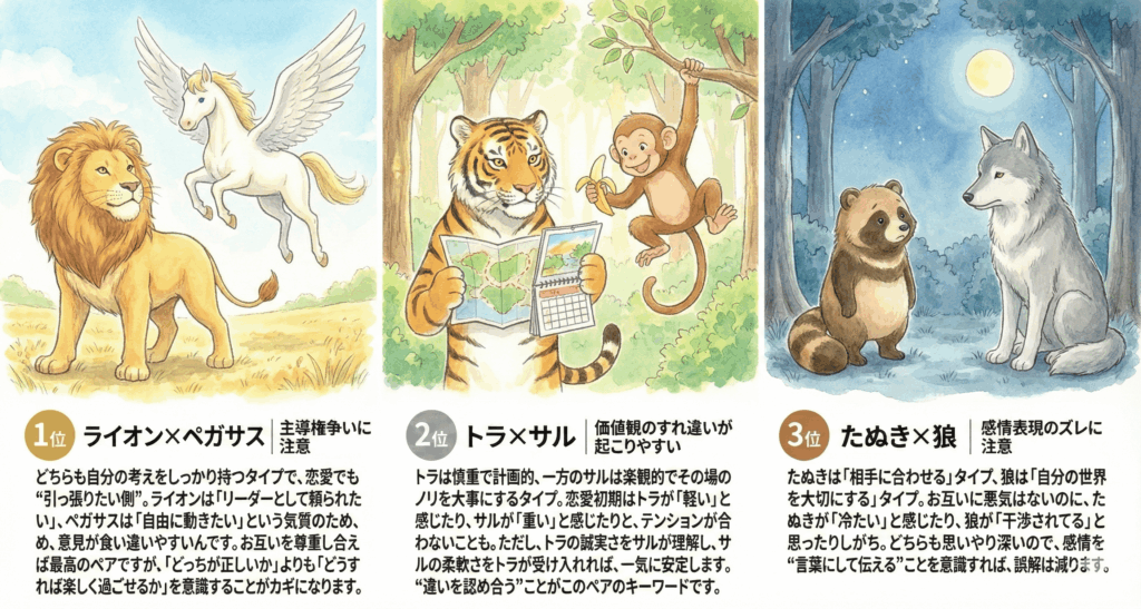 動物占い / 恋愛NG？注意が必要な相性ワースト3