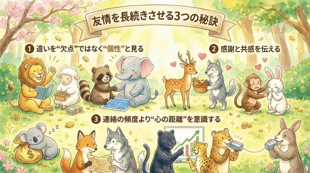 友情を長続きさせる3つの秘訣