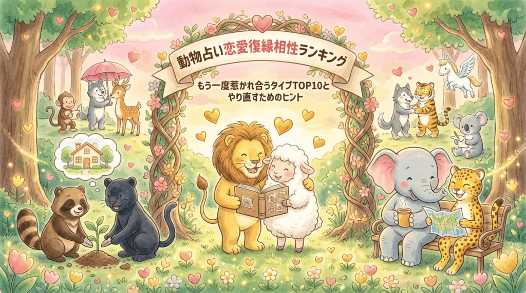 動物占い恋愛復縁相性ランキング｜もう一度惹かれ合うタイプTOP10とやり直すためのヒント