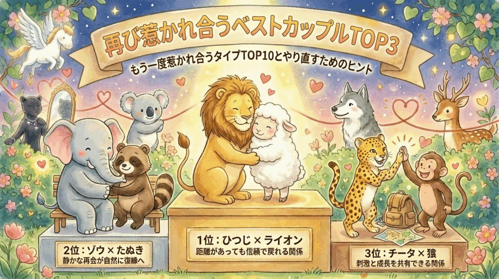 再び惹かれ合うベストカップルTOP3