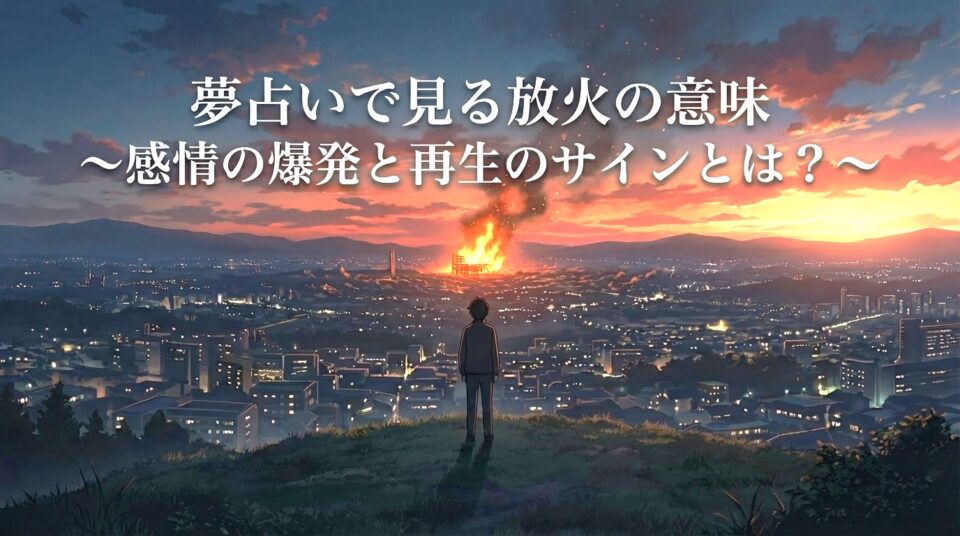 「放火の夢占い｜感情の爆発と再生のサインを示す意味」