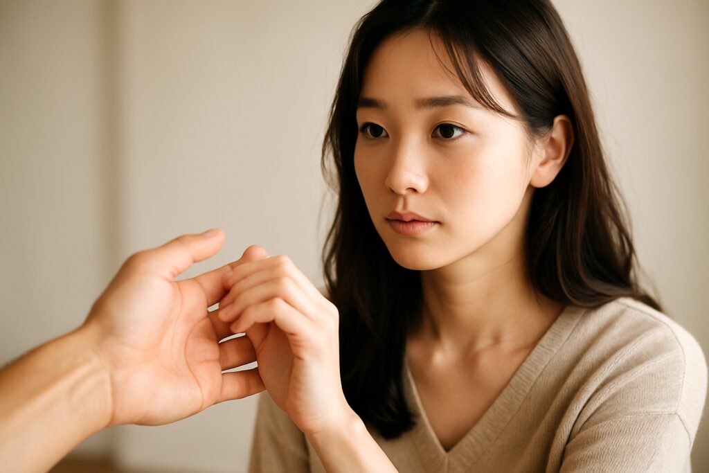 夢占い 手を握る夢 基本的な意味を示すイラスト