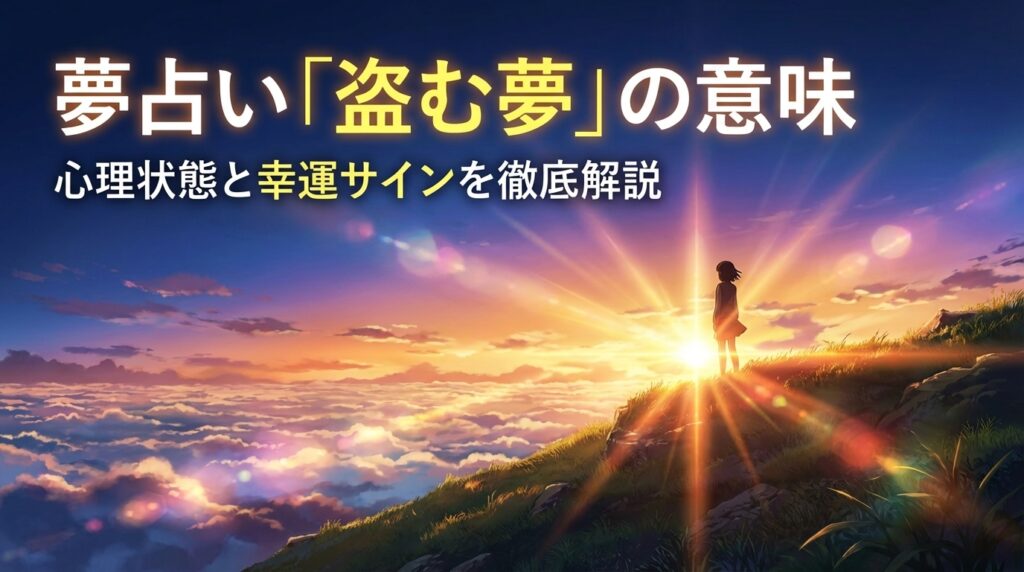 「夢占いで盗む夢の意味｜心理状態と幸運サインを詳しく解説」