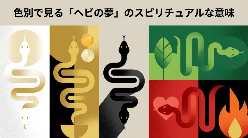 色別に見るヘビの夢の意味｜白蛇・黒蛇・緑のヘビのスピリチュアル象徴