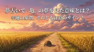 夢占いで「亀」の夢を見た意味とは？幸運の象徴、それとも注意のサイン？