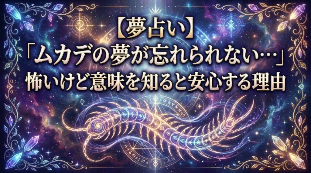夢占い ムカデの夢の意味を解説｜怖い印象の裏にある心理的メッセージを読み解くイメージ