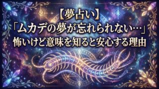 【夢占い】「ムカデの夢が忘れられない…」怖いけど意味を知ると安心する理由