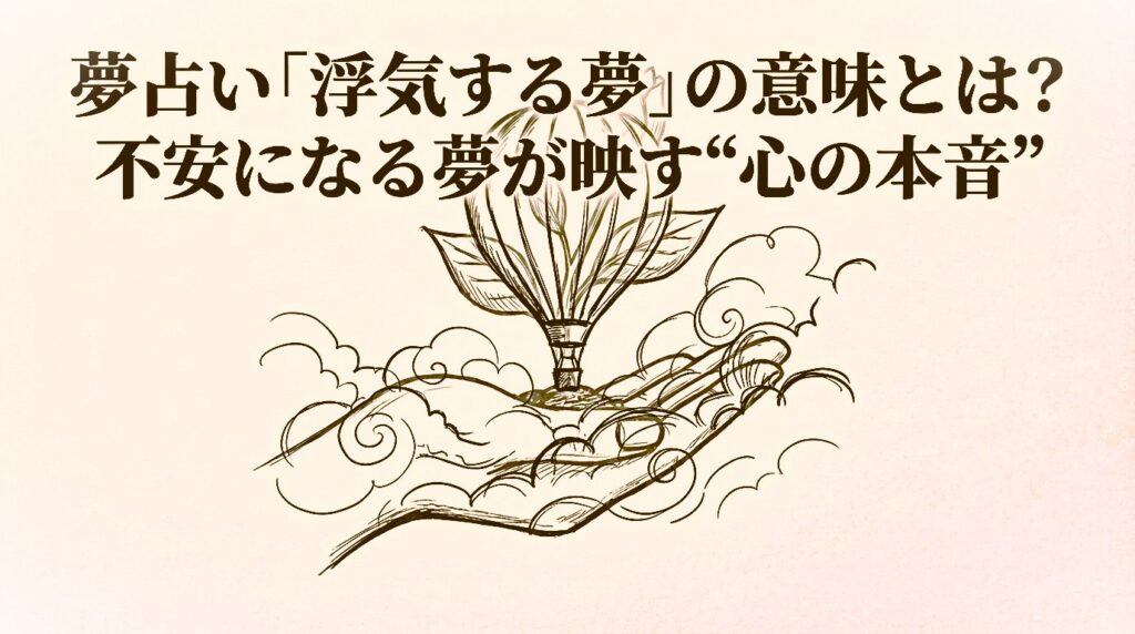 夢占い 浮気する夢の意味を解説｜不安な夢が映し出す心の本音を読み解くイメージ