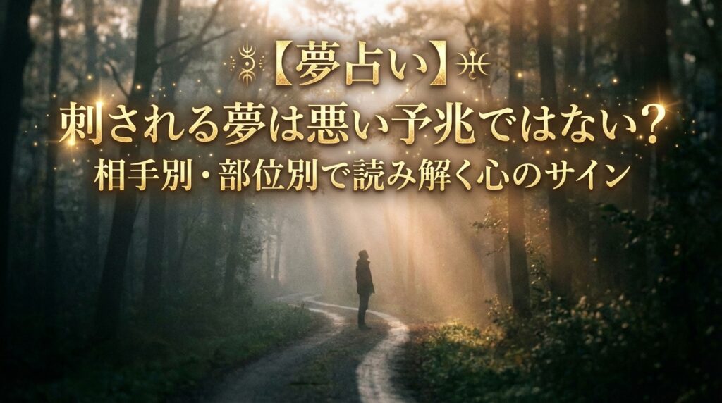 夢占い 刺される夢の意味を解説｜相手別・部位別に心のサインを読み解くイメージ