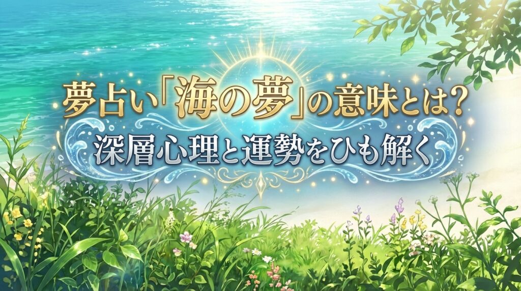 夢占い 海の夢の意味を解説｜深層心理や運勢の流れをひも解くイメージ