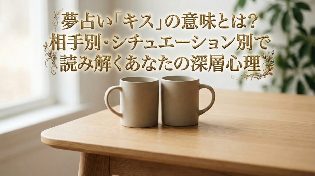 夢占い キスの夢の意味を解説｜相手別・シチュエーション別に深層心理を読み解くイメージ