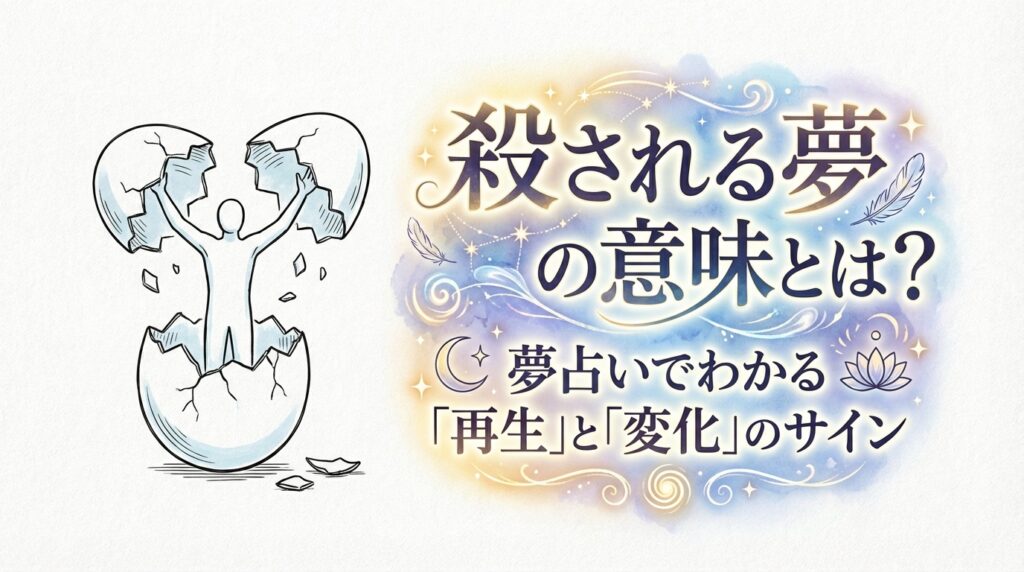 夢占い 殺される夢の意味を解説｜再生や変化のサインを読み解くイメージ