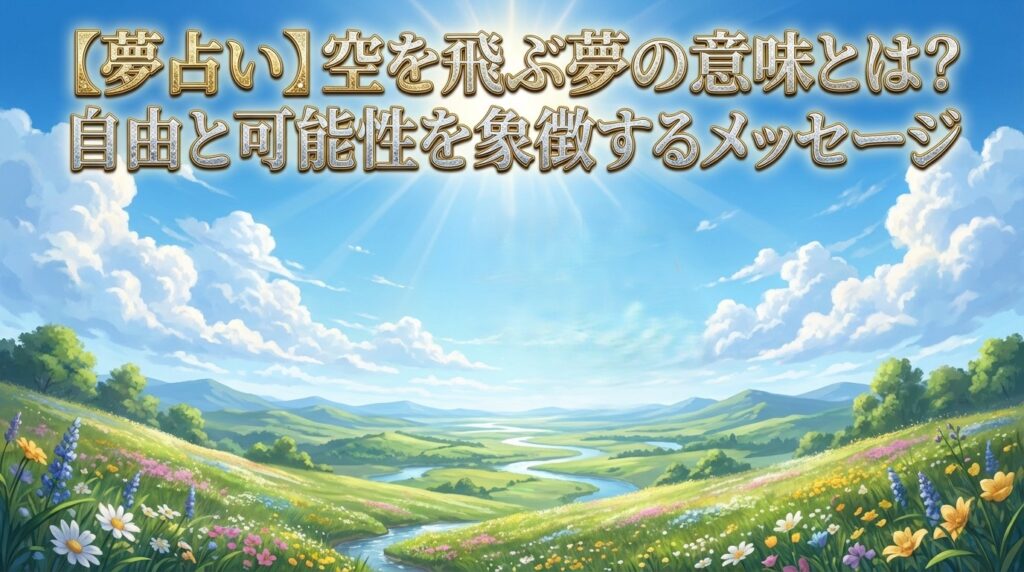 夢占いで空を飛ぶ夢が持つ意味や心理状態を象徴的に表したイメージ
