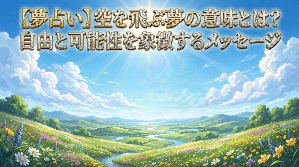 夢占いで空を飛ぶ夢が持つ意味や心理状態を象徴的に表したイメージ
