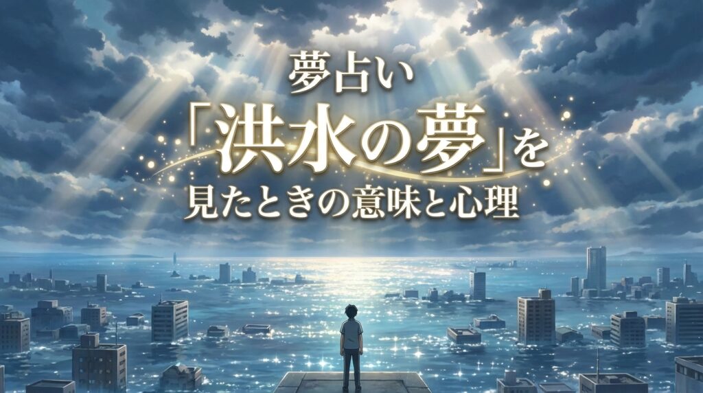 夢占い 洪水の夢の意味と心理を解説｜感情の高まりや環境の変化を示すイメージ