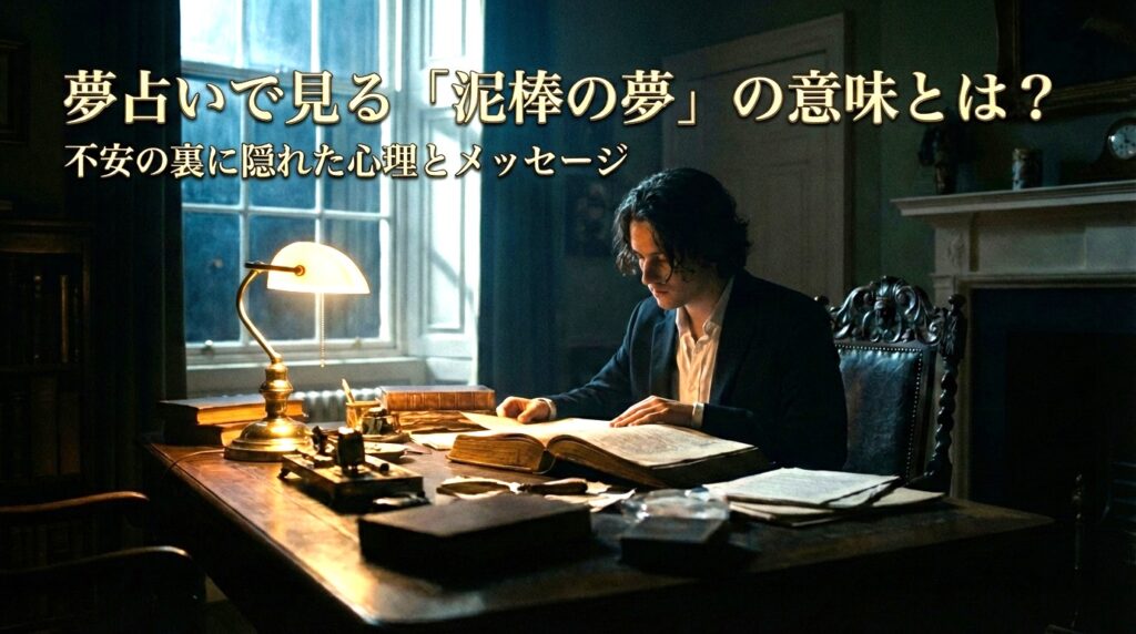 夢占い 泥棒の夢の意味を解説｜不安の裏に隠れた心理とメッセージを読み解くイメージ