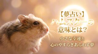 【夢占い】ハムスターの意味とは？小さな幸運と心のやすらぎをあらわす夢