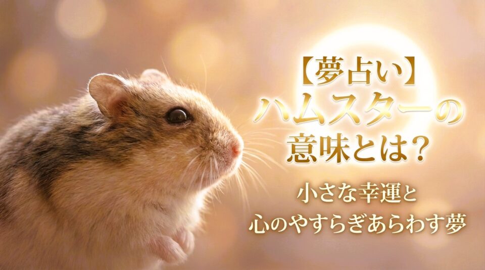 夢占いでハムスターの夢が示す小さな幸運や心のやすらぎを表したイメージ
