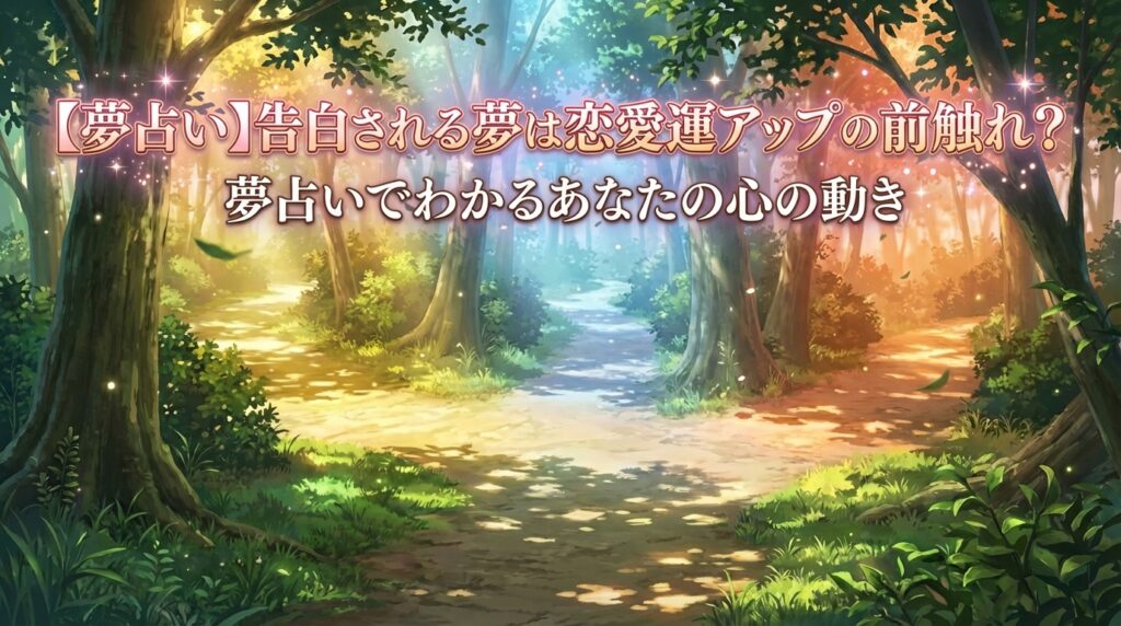 夢占いで告白される夢が示す意味や恋愛運の変化と心の動きを表したイメージ
