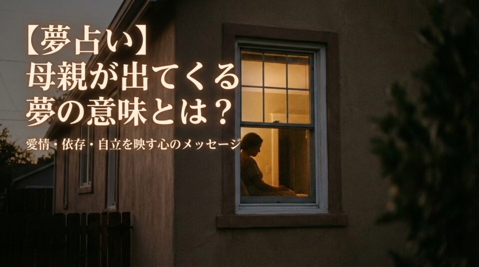 夢占いで母親が出てくる夢の意味や愛情依存自立を映す心理を表したイメージ
