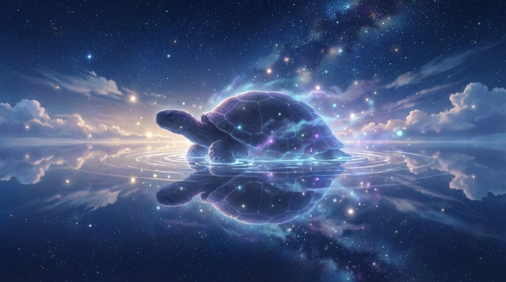 亀の夢が象徴する基本的な意味｜長寿・安定・守りを表す夢占いイメージ