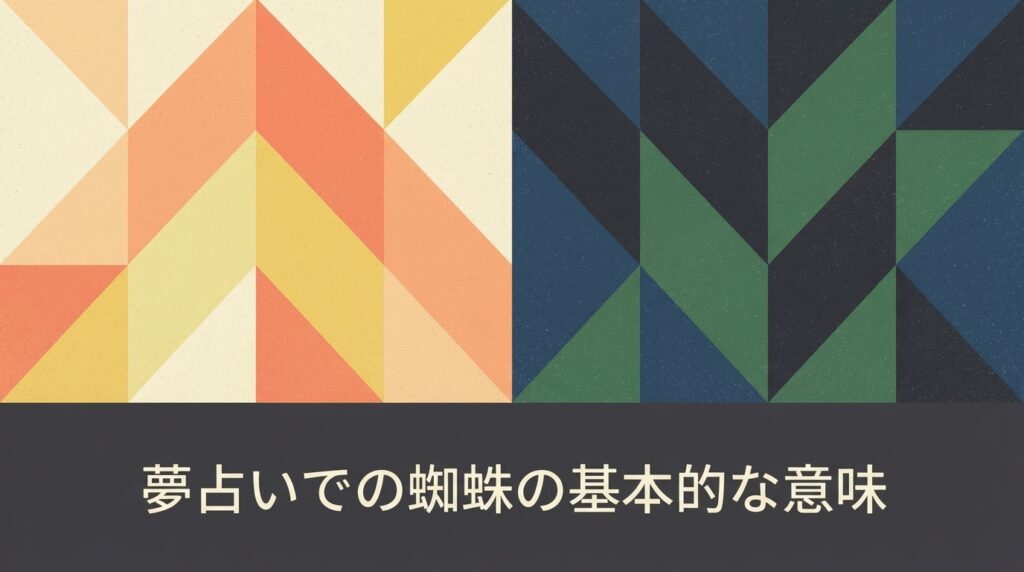 夢占いにおける蜘蛛の基本的な意味｜人間関係や運命の糸を象徴するイメージ