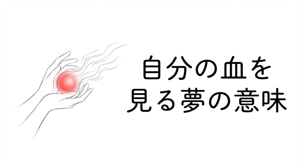 自分の血を見る夢が示すストレスやエネルギー消耗を表現したイメージ