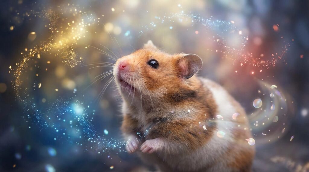スピリチュアルな視点で見るハムスターの夢のメッセージを象徴したイメージ