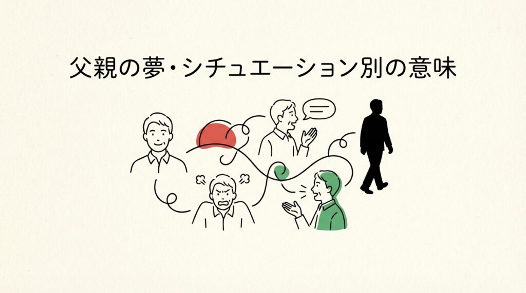 シチュエーション別に見る父親の夢の意味や心の状態を表現したイメージ