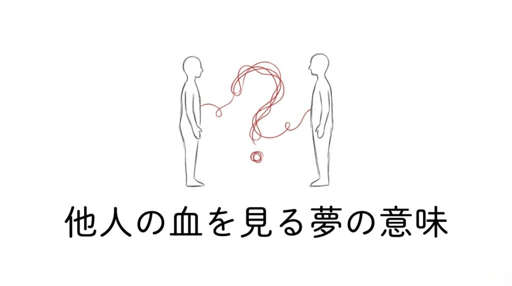 他人の血を見る夢が象徴する人間関係や感情の影響を示すイメージ