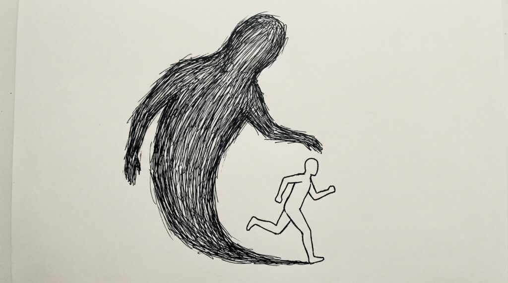 追いかけてくる相手によって変わるストーカーの夢の意味を示すイメージ