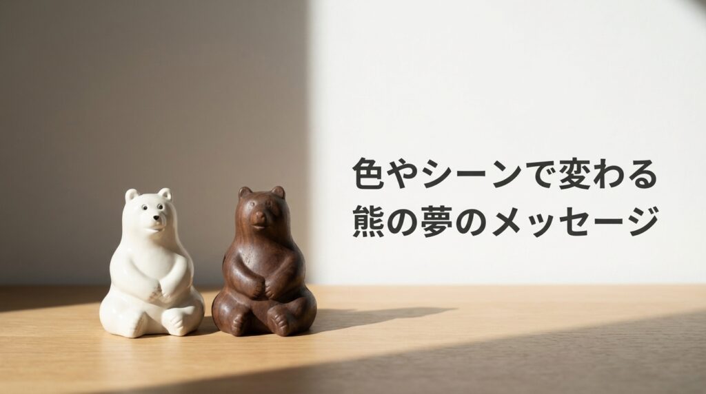 色やシーンで変わる熊の夢のメッセージ｜黒い熊・親子の熊などの象徴的イメージ