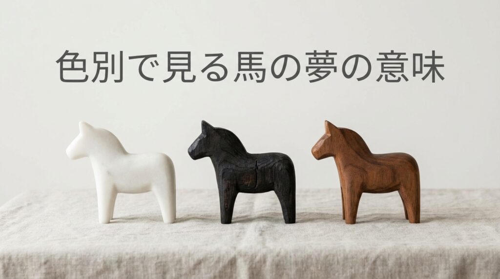 色別に読み解く馬の夢の意味や心理状態を示すイメージ