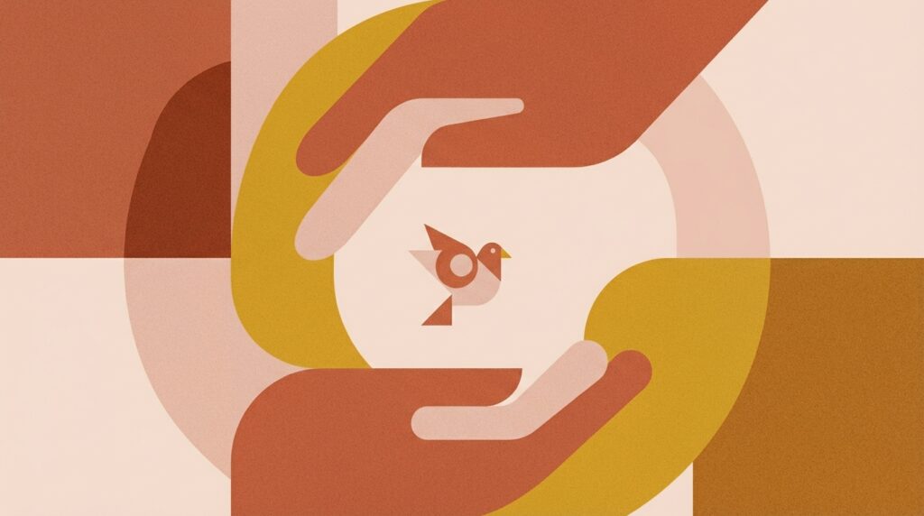 鳥の夢が伝えるメッセージを前向きに受け取るためのヒントを表したイメージ