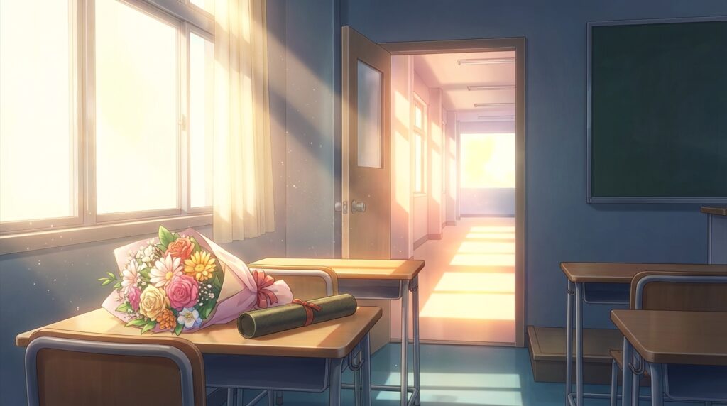 卒業式の夢が示す意味や心理的メッセージをまとめたイメージ