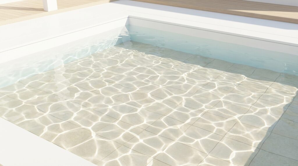 きれいなプールの夢の意味｜心が整い安心感に包まれている状態を表すイメージ