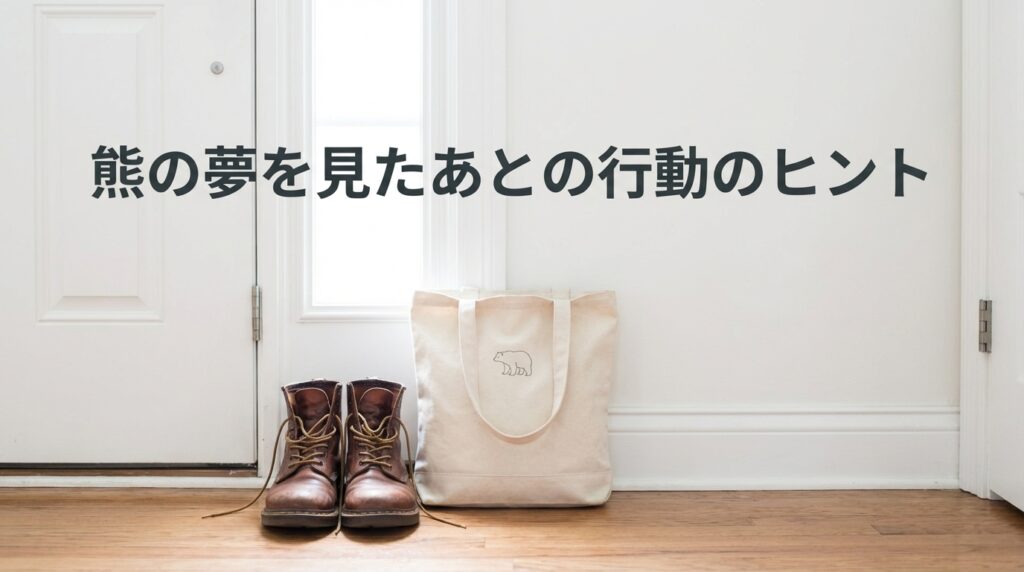 熊の夢を見たあとの行動のヒント｜感情を整理し前向きに進むためのイメージ
