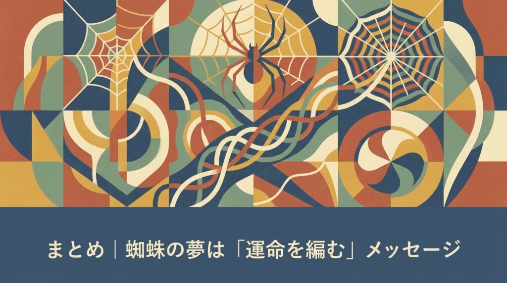 蜘蛛の夢は運命を編むメッセージ｜気づきと成長を象徴するまとめイメージ