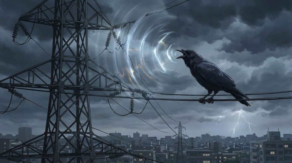 カラスが鳴く夢の意味｜注意喚起や重要な気づきを知らせるサインのイメージ