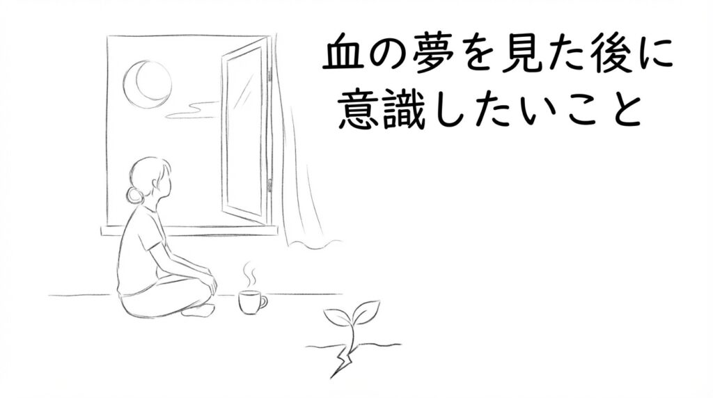 血の夢を見た後に意識したい心の整え方を象徴するイメージ