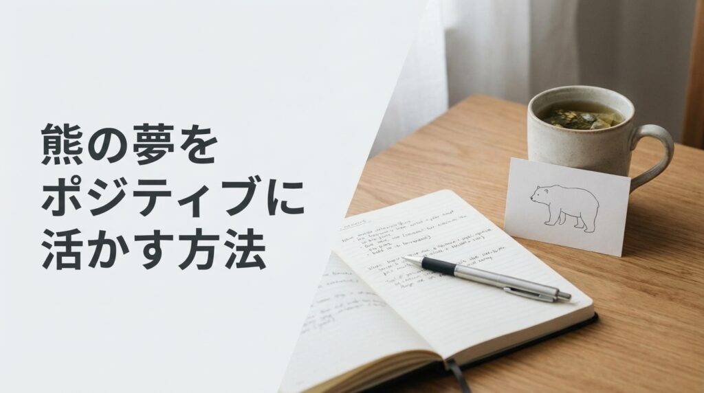 熊の夢をポジティブに活かす方法｜強さを味方につける考え方のイメージ