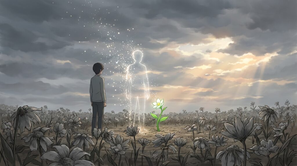 知らない人が亡くなる夢が表す区切りや心理的変化を象徴したイメージ