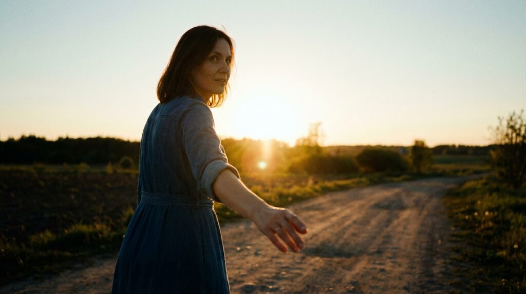 夢の中の母親が伝える現実的なメッセージや行動のヒントを表したイメージ