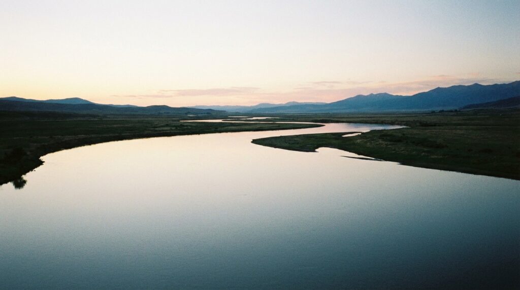 川の夢とスピリチュアルな意味を結びつけた内面的メッセージのイメージ