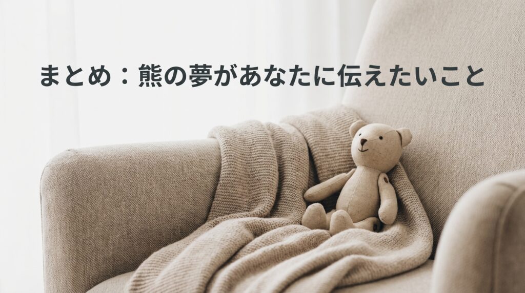 熊の夢があなたに伝えたいこと｜気づきと変化をまとめた総合イメージ