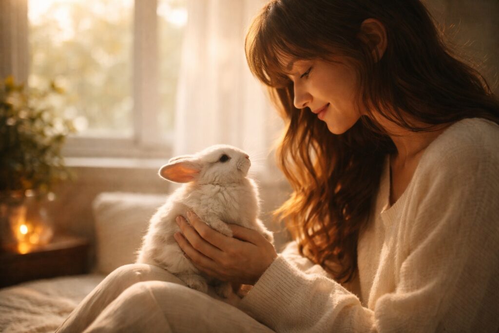 心理学的に見たうさぎの夢｜不安や自己防衛本能を映す心の状態のイメージ